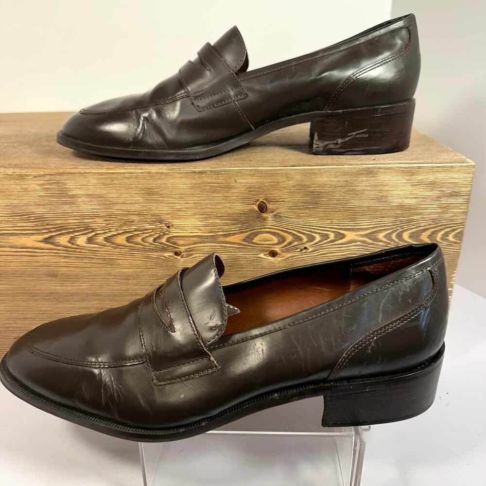 Etienne Aigner CORY Classic‎ Leather Penny Loafers Womens SZ 10 Old Money Preppy